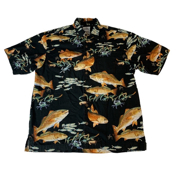 Guy Harvey Other - Guy Harvey AFTCO BlueWater Men's Shirt Fish Pattern Button Down Size M